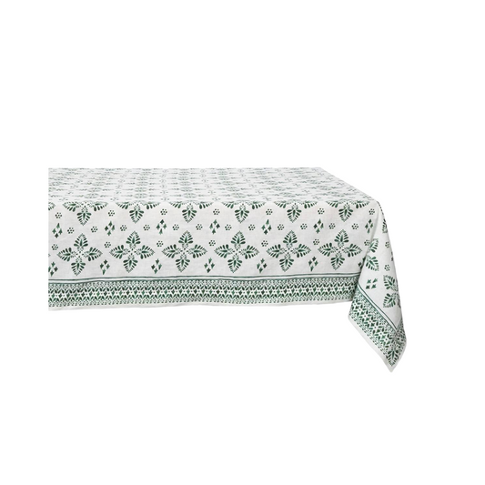 Juliska Iberian Border 60" x 120" Tablecloth - Evergreen