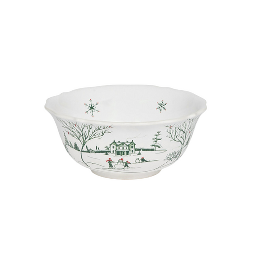 Juliska Country Estate Winter Frolic Cereal/Ice Cream Bowl - Evergreen