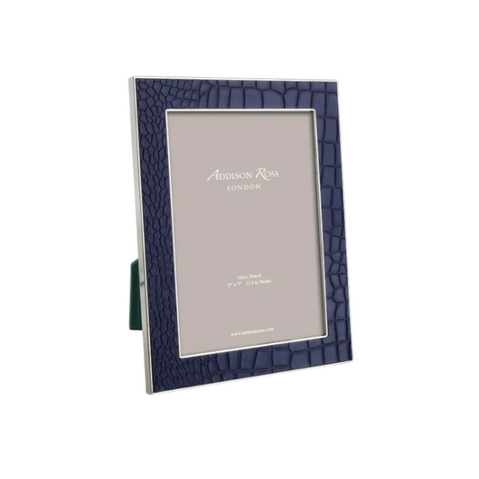 Addison Ross 5x7 Faux Croc Blue Frame