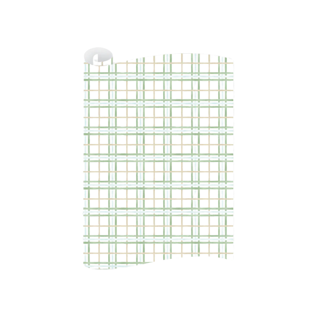 Dogwood Hill Lush Pines Plaid Wrapping Paper