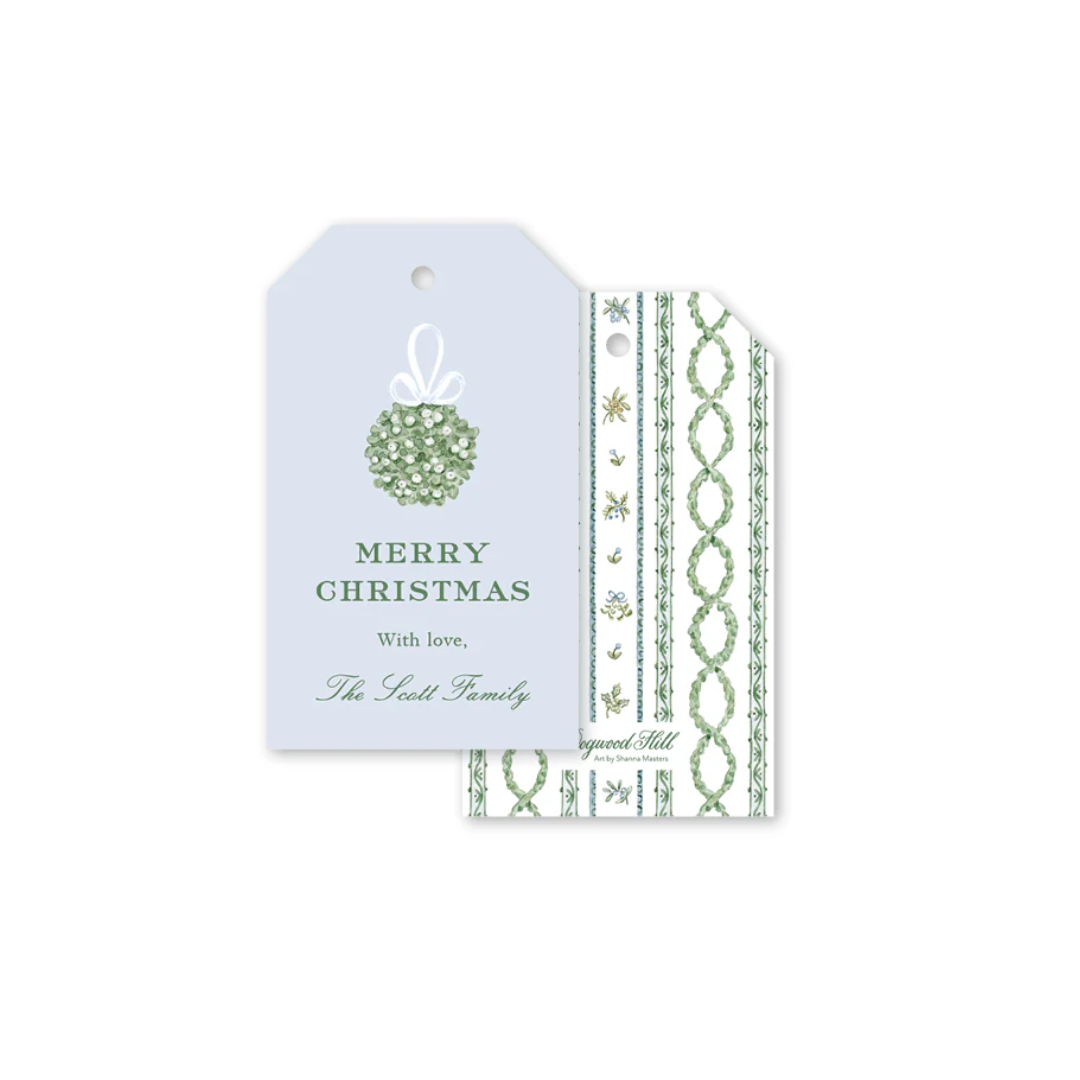 Dogwood Hill Jardin De Noel Blue Gift Tags