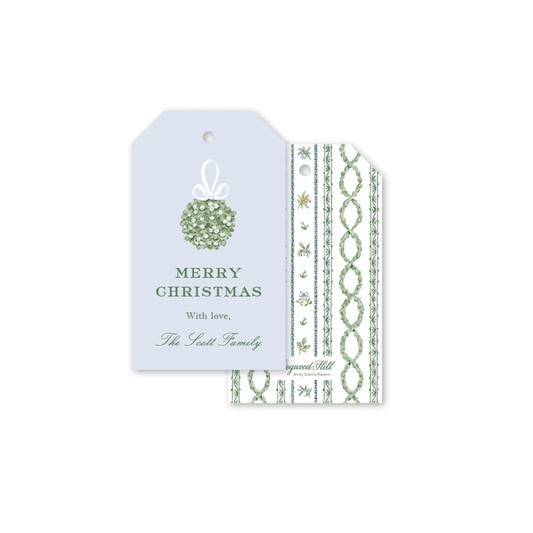 Dogwood Hill Jardin De Noel Blue Gift Tags