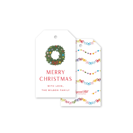 Dogwood Hill Pom Pom Party Wreath Gift Tags