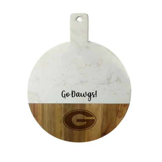 Georgia Spirit Marble and Wood Charcuterie Board