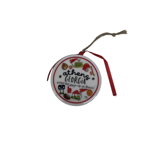 Athens Multi Sport Wood and Enamel Ornament