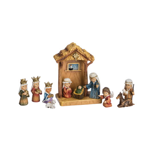 8" Childrens Stable Nativity