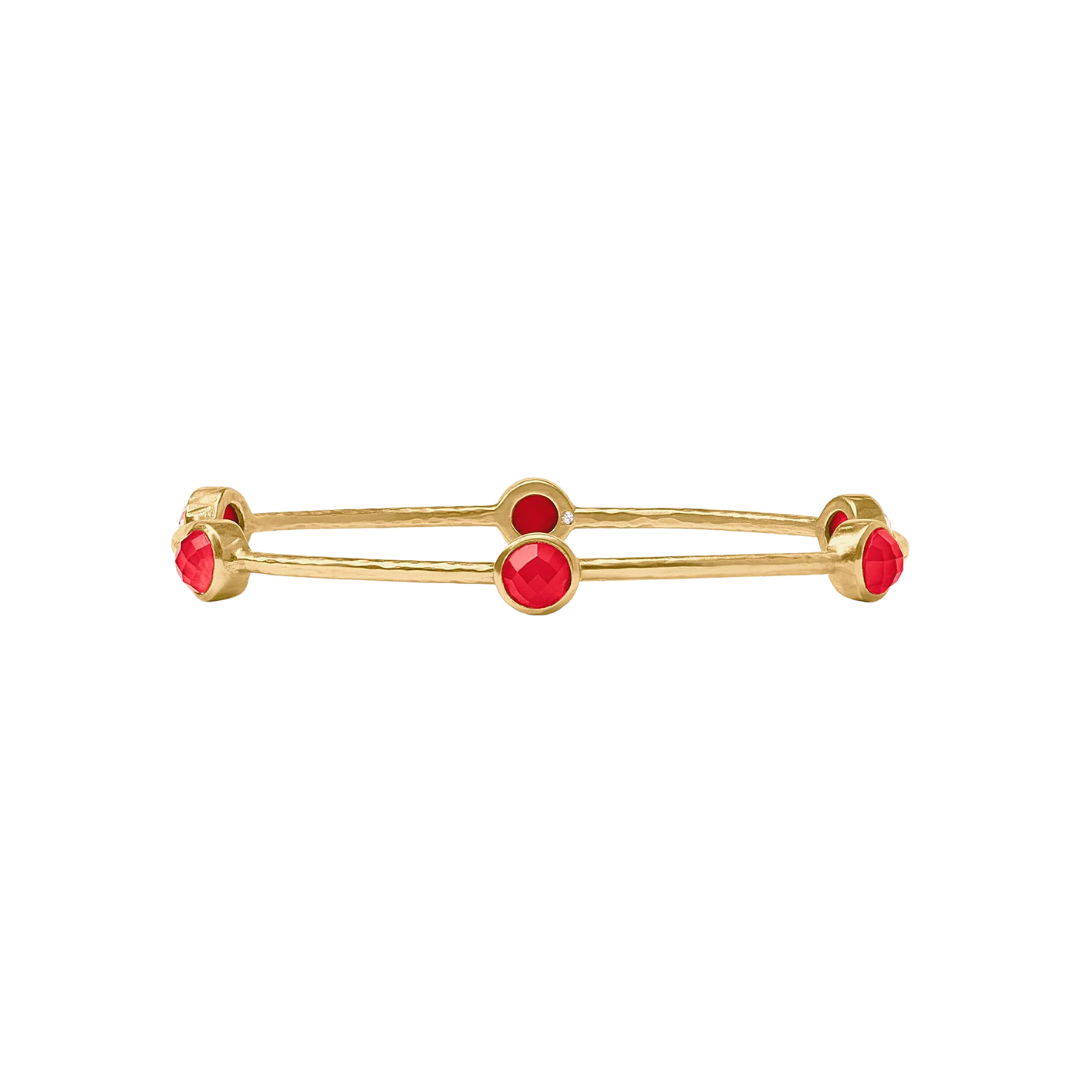 Julie Vos Milano Luxe Bangle - Gold - Iridescent Strawberry - S
