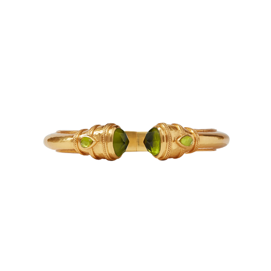 Julie Vos Cannes Demi Cuff - Gold - Palmetto Green
