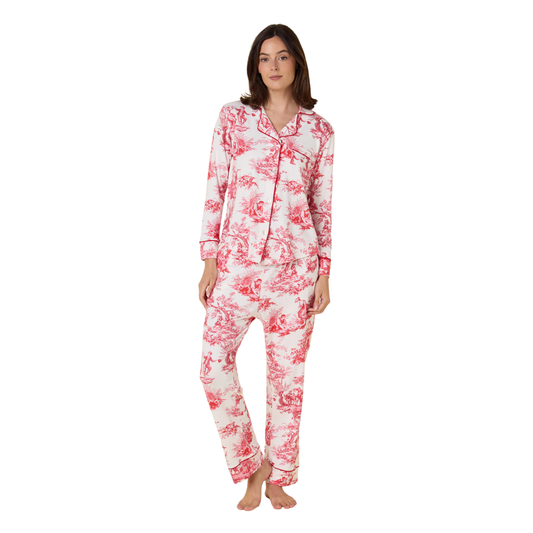 Cat's Pajamas Idle Hours Pima Knit Long-Sleeved Pajama