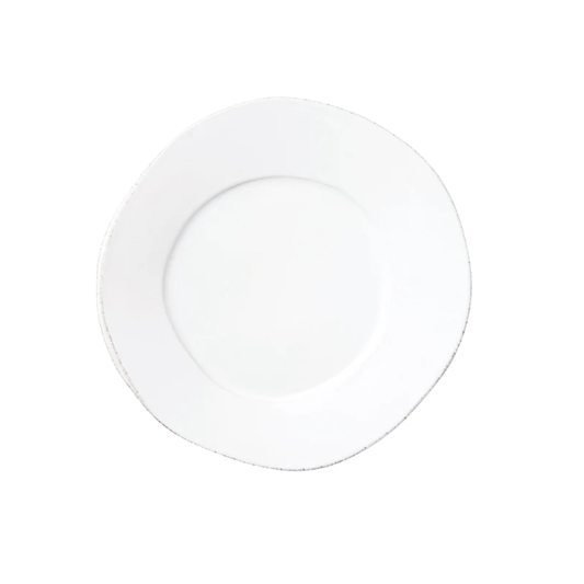 Vietri White Lastra American Dinner Plate