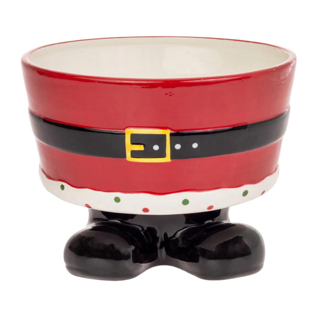 Santa Belt Large Footed Bowl