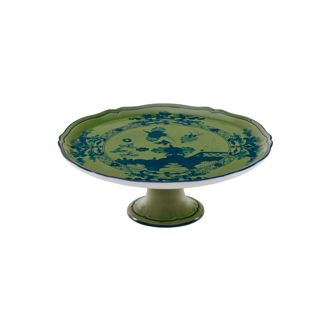 Ginori Oriente Italiano Malachite Cake Stand