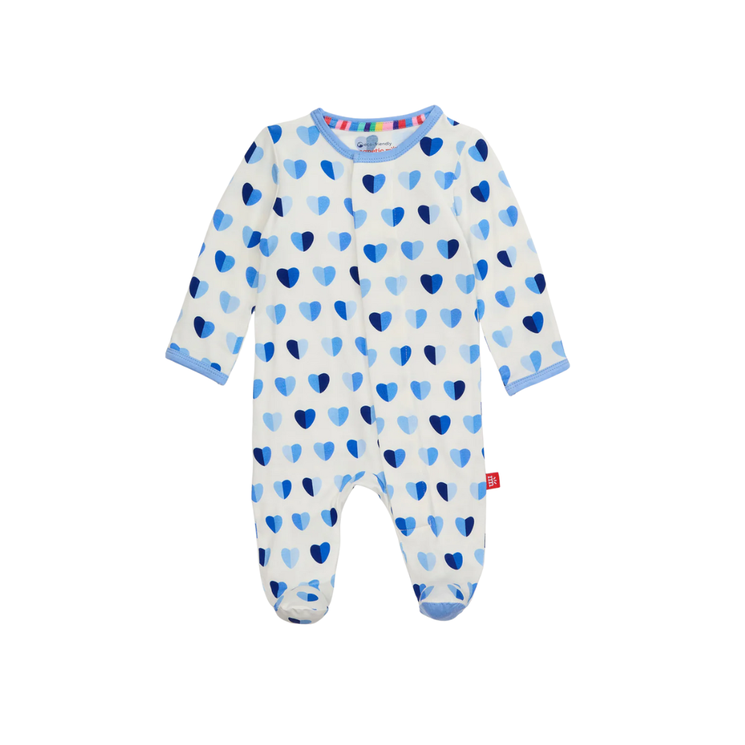 Blue XOXO Modal Footie