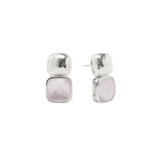 Julie Vos Catalina Silver Iridescent Clear Crystal Earring