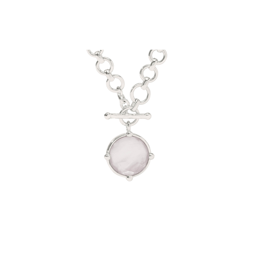 Julie Vos Honeybee Demi Silver Iridescent Clear Necklace