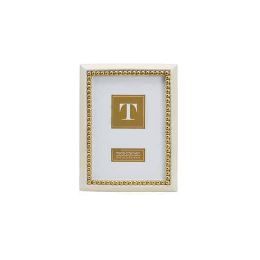 Gold Beads 5" x 7" Photo Frame