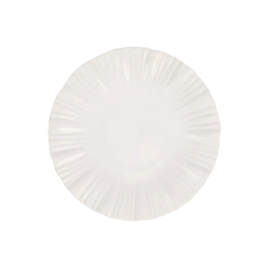 Vietri Bari White Salad Plate