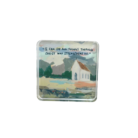 Lauren Dunn Phillipians 4:13 Acrylic Scripture Block