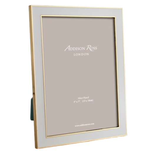 Addison Ross 4x6 Stone Gray and Gold Enamel Frame