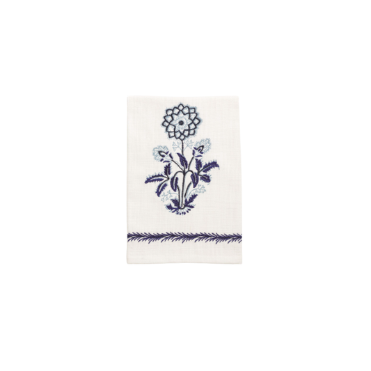Blue Single Flower Towel