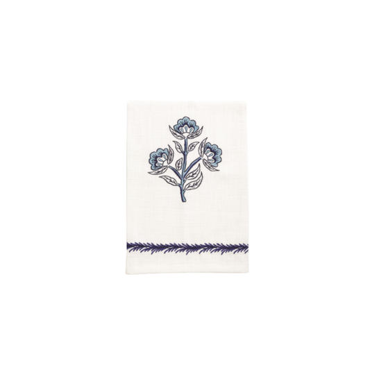 Blue Triple Flower Towel