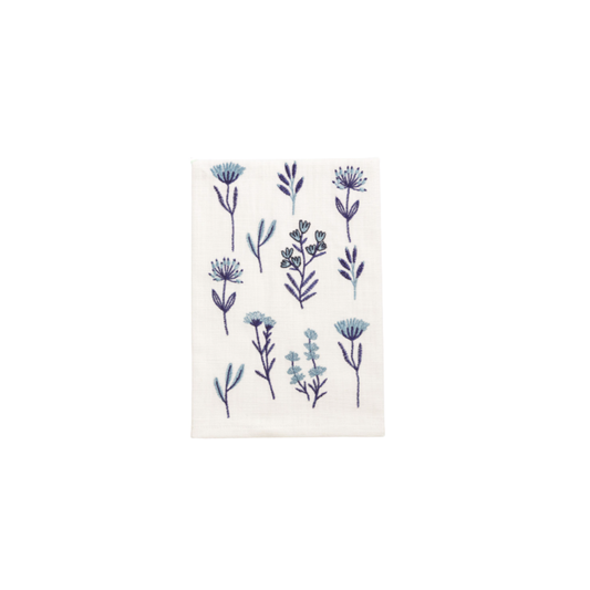 Blue All Over Flower Towel