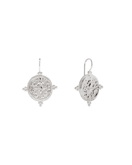 Julie Vos Quatro Coin Earring - Silver