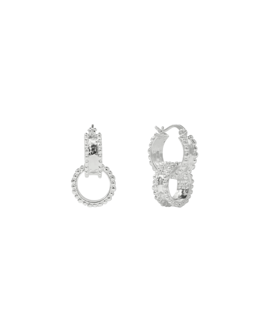 Julie Vos Marbella 2-in-1 Earring - Silver