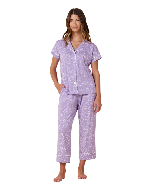 Cats Pajamas Confetti Dot Capri - Lilac