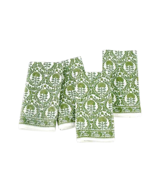 Pomegranate Caroline Green Napkins - Set of 4
