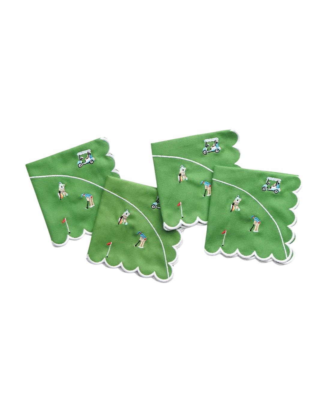 Pomegranate Day at the Golf Course Cocktail Napkins - Set of 4