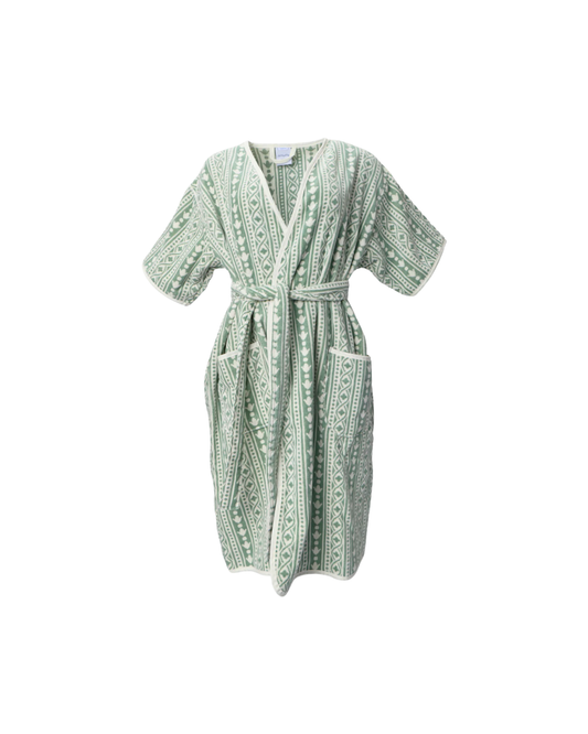 Leah OConnell x Weezie Short Patterned Robe - Georgie