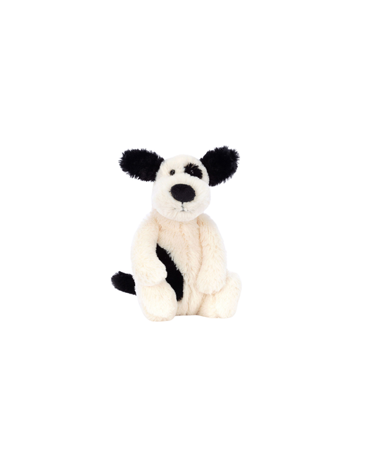 Jellycat Bashful Black & Cream Puppy Little - Small
