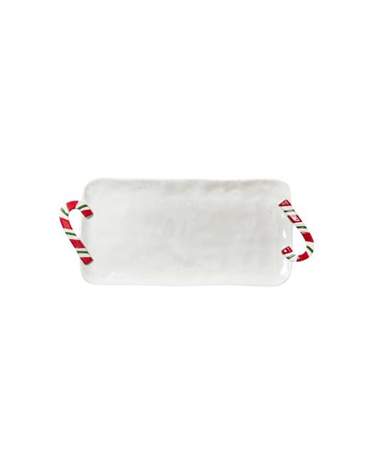 Candy Cane Rectangular Platter