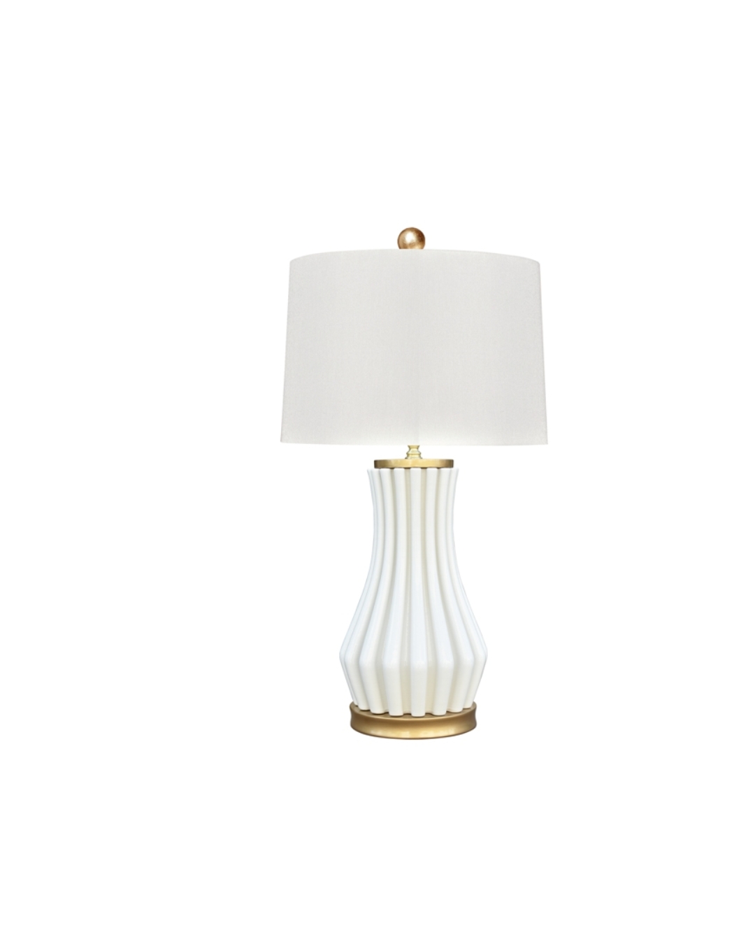White Wavy Vase Lamp