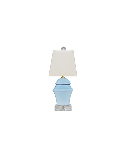 Ice Blue Square Jar Lamp