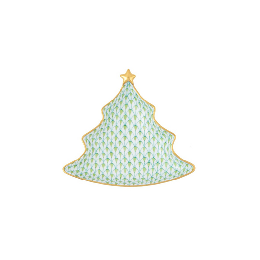 Herend Christmas Tree Dish - Key Lime