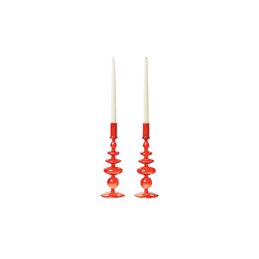 Glass Candlestick Holders