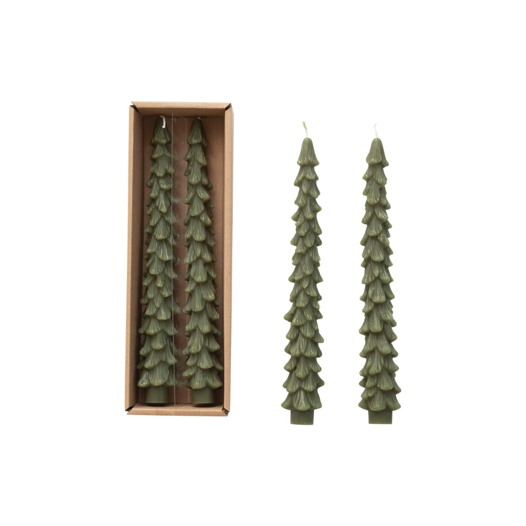 Unscented Tree Shaped Taper Candles