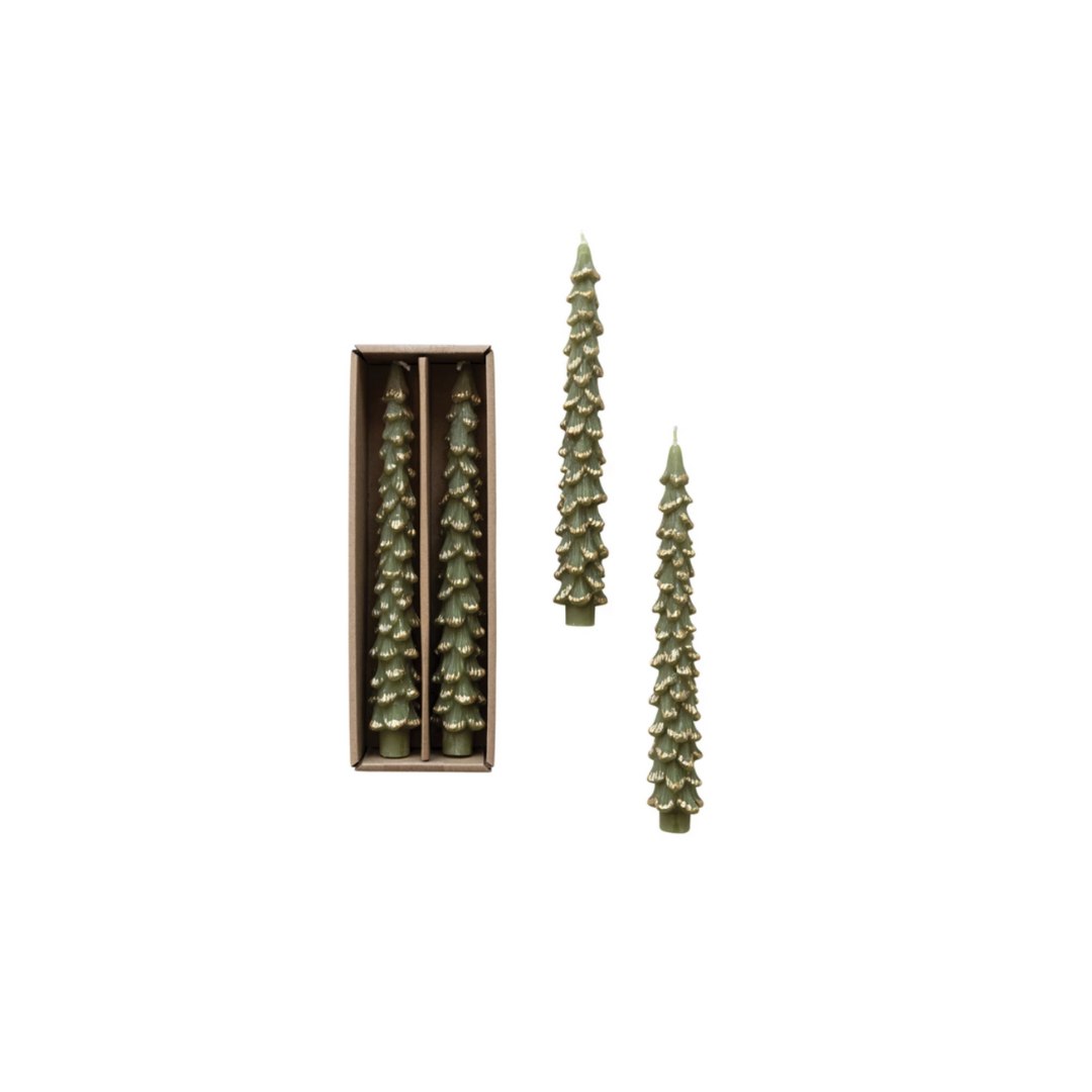 Unscented Tree Shaped Taper Candles