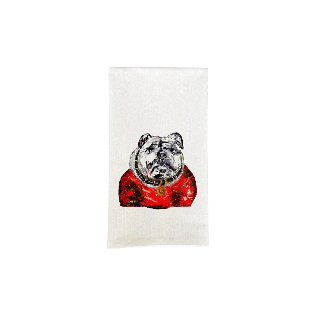 Bulldog Head Dish Towel