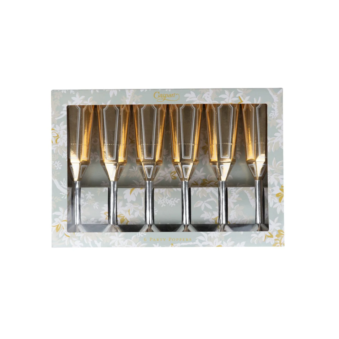 Caspari Sparkling Flutes Party Poppers