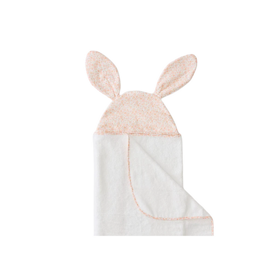Weezie Percale Kids’ Bunny Hooded Towel - Pink