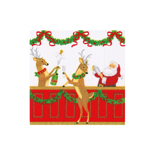 Santa's Bar Cocktial Napkin