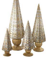 9" Seville Cone Tree with Rib Base (Dark Champagne)