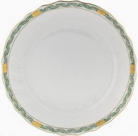 Chinese Bouquet Garland Green Dinner Plate