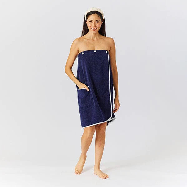 Women's Shower Wrap - Navy