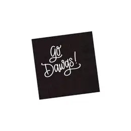 Go Dawgs! Black Napkins