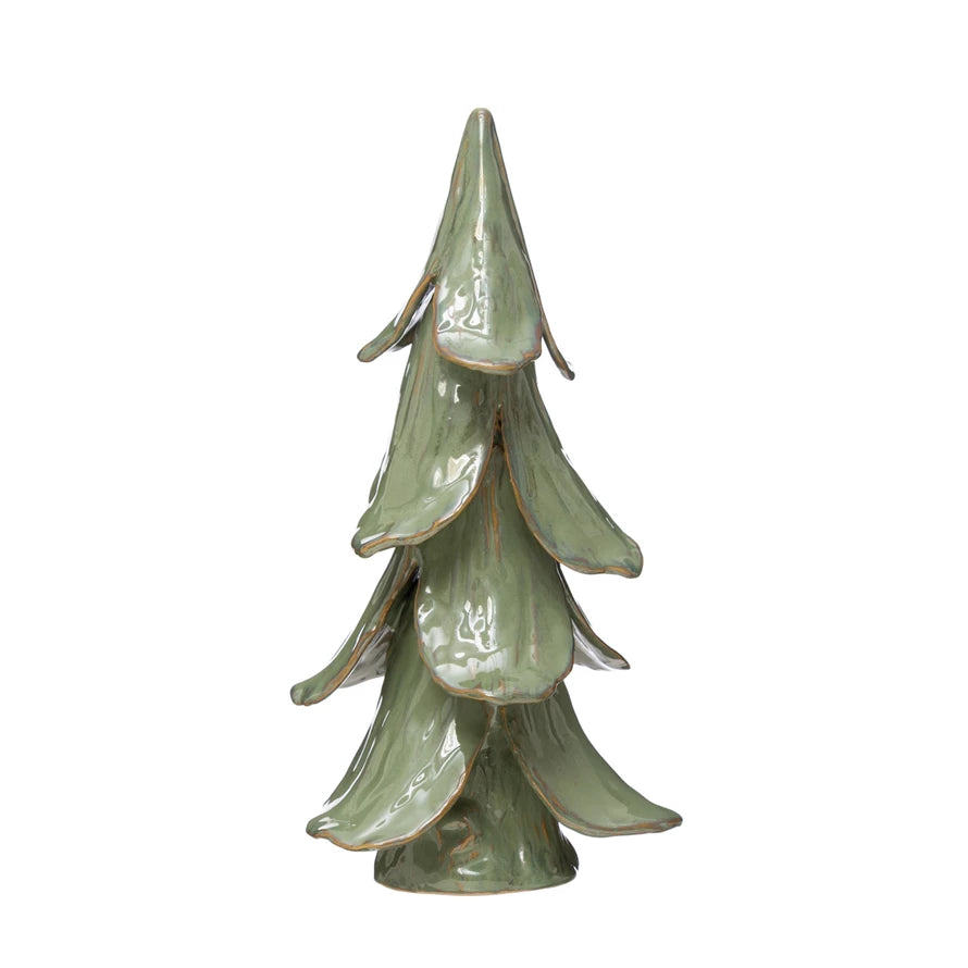 Handmade Green Pottery Tree