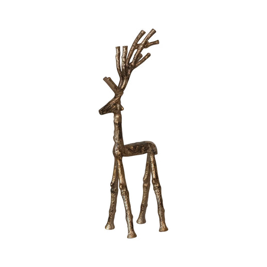 Cast Aluminum Gold Twig Deer